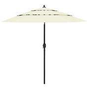 Parasol 2,5 m zandkleurig aluminium paal