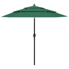 Parasol 2,5 m groen aluminium paal