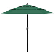 Parasol 2,5 m groen aluminium paal