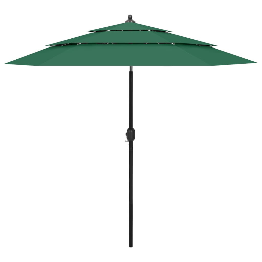 Parasol 3-Laags Met Aluminium Paal 2,5 M 2.5 m