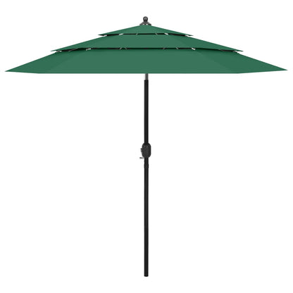 Parasol 3-Laags Met Aluminium Paal 2,5 M 2.5 m