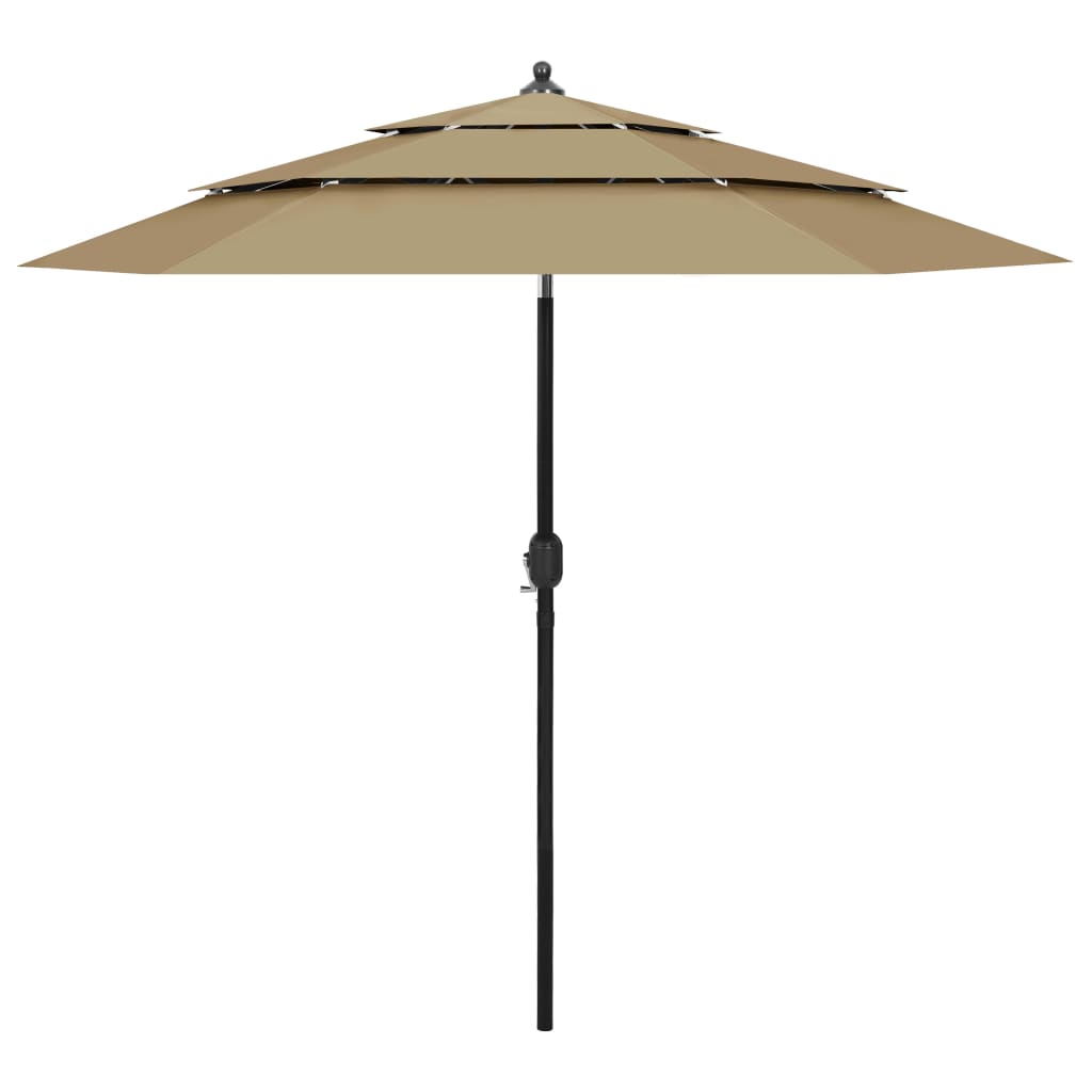 Parasol 3-Laags Met Aluminium Paal 2,5 M 2.5 m