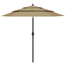 Parasol 3-Laags Met Aluminium Paal 2,5 M 2.5 m