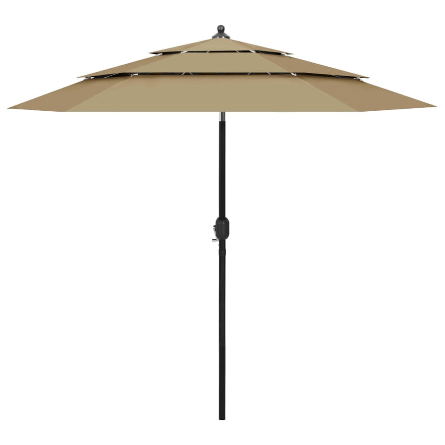 Parasol 3-Laags Met Aluminium Paal 2,5 M 2.5 m