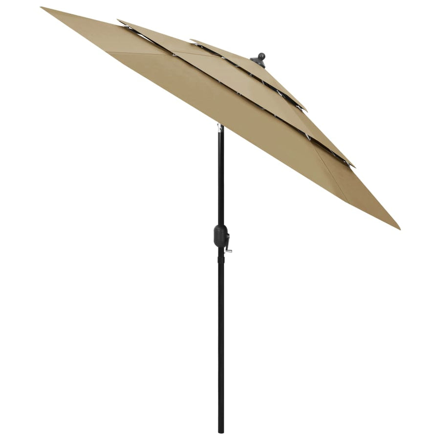 Parasol 3-Laags Met Aluminium Paal 2,5 M 2.5 m