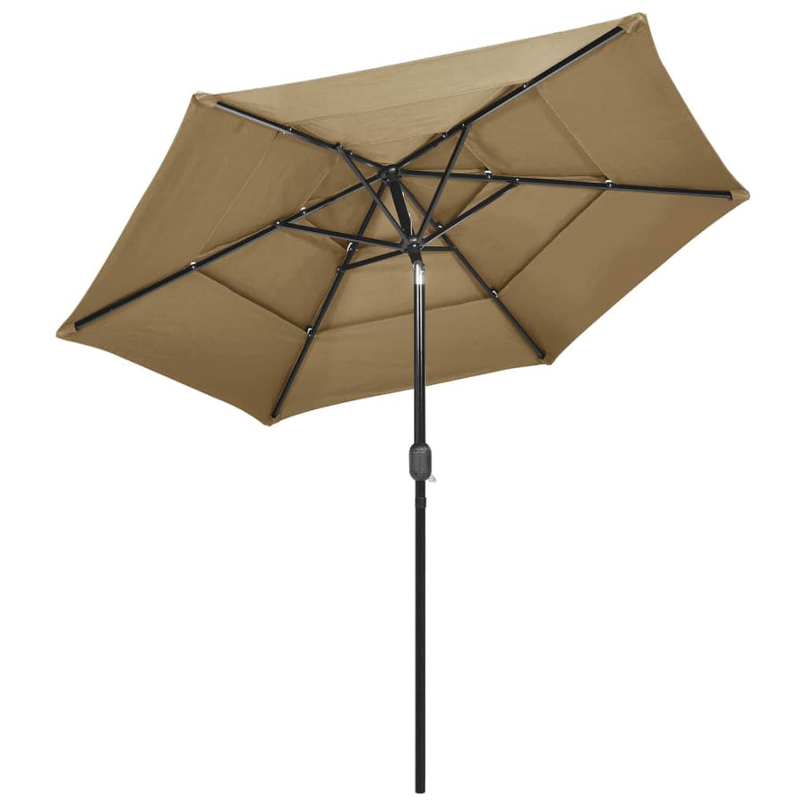Parasol 3-Laags Met Aluminium Paal 2,5 M 2.5 m
