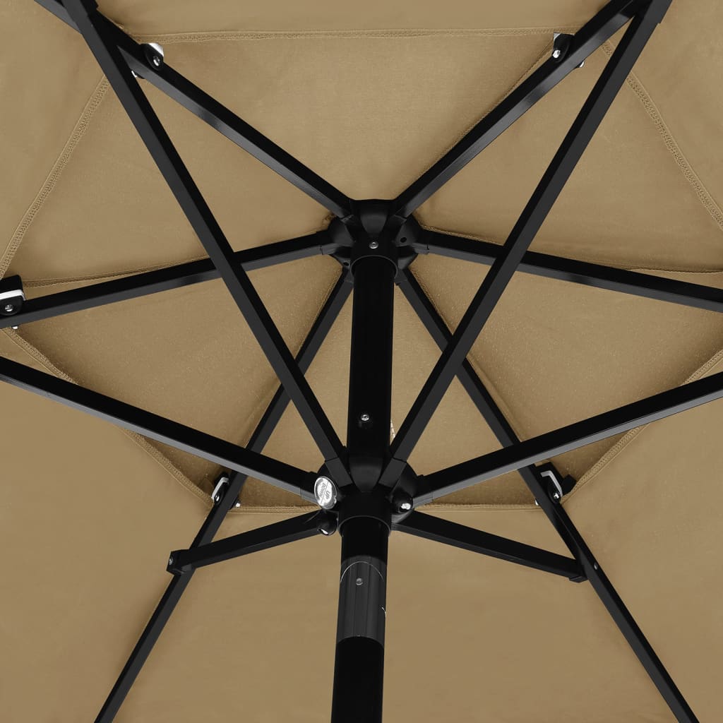 Parasol 3-Laags Met Aluminium Paal 2,5 M 2.5 m
