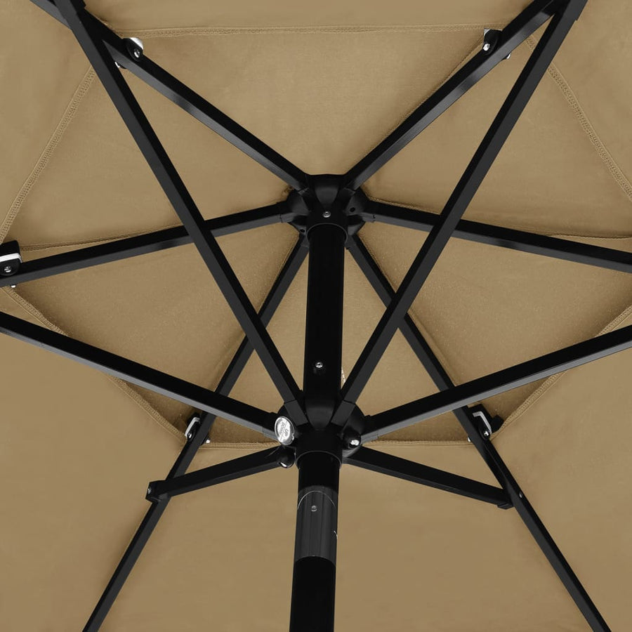 Parasol 3-Laags Met Aluminium Paal 2,5 M 2.5 m