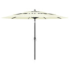 Parasol 3-Laags Met Aluminium Paal Kleurig 3 m Zand