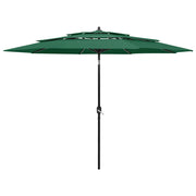 Parasol 3 m groen aluminium paal