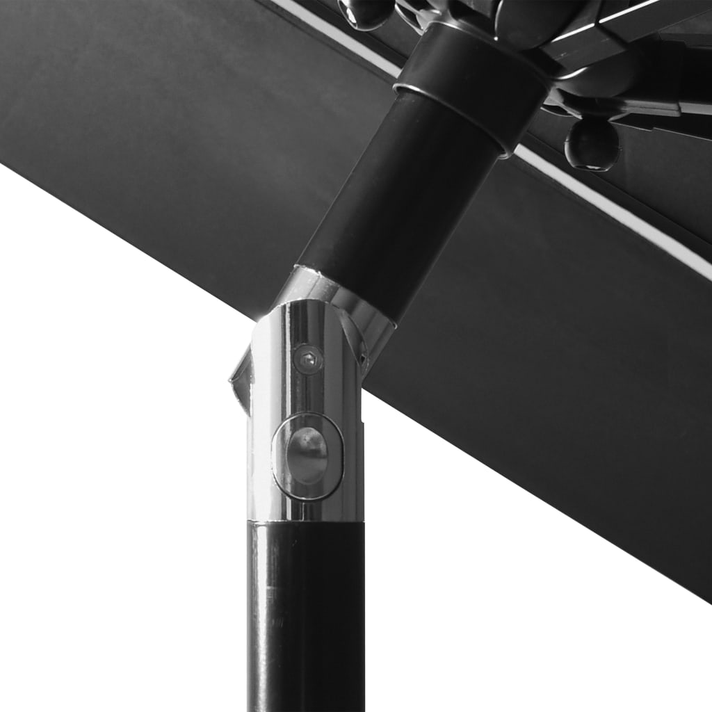 Parasol 3-Laags Met Aluminium Paal Kleurig 3 m Antraciet