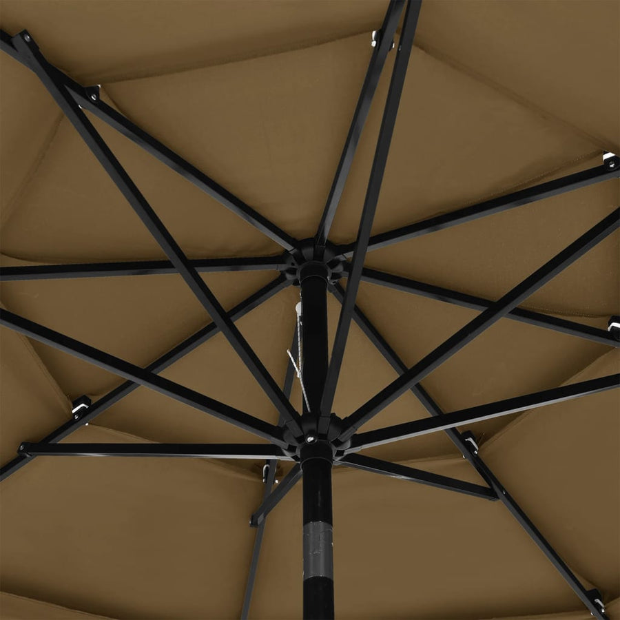 Parasol 3-Laags Met Aluminium Paal 3 m