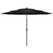 Parasol 300 cm zwart aluminium paal