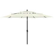Parasol 3,5 m zandkleurig aluminium paal