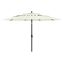 Parasol 3-Laags Met Aluminium Paal 3,5 M Kleurig 3.5 m Zand