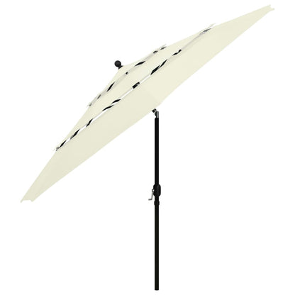 Parasol 3-Laags Met Aluminium Paal 3,5 M Kleurig 3.5 m Zand
