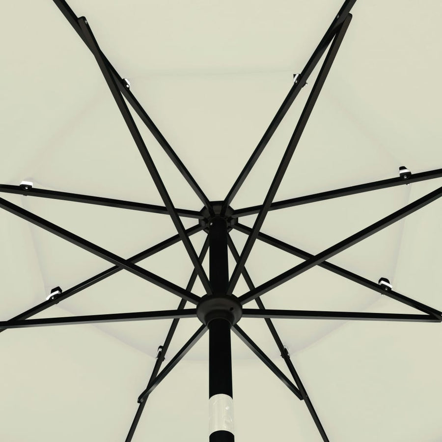 Parasol 3-Laags Met Aluminium Paal 3,5 M Kleurig 3.5 m Zand