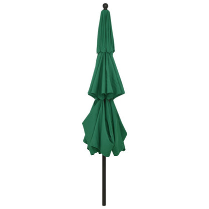 Parasol 3-Laags Met Aluminium Paal 3,5 M 3.5 m Groen
