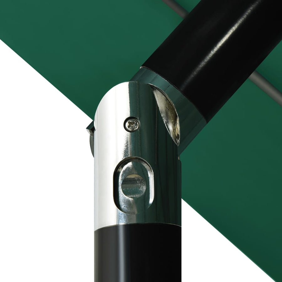 Parasol 3-Laags Met Aluminium Paal 3,5 M 3.5 m Groen