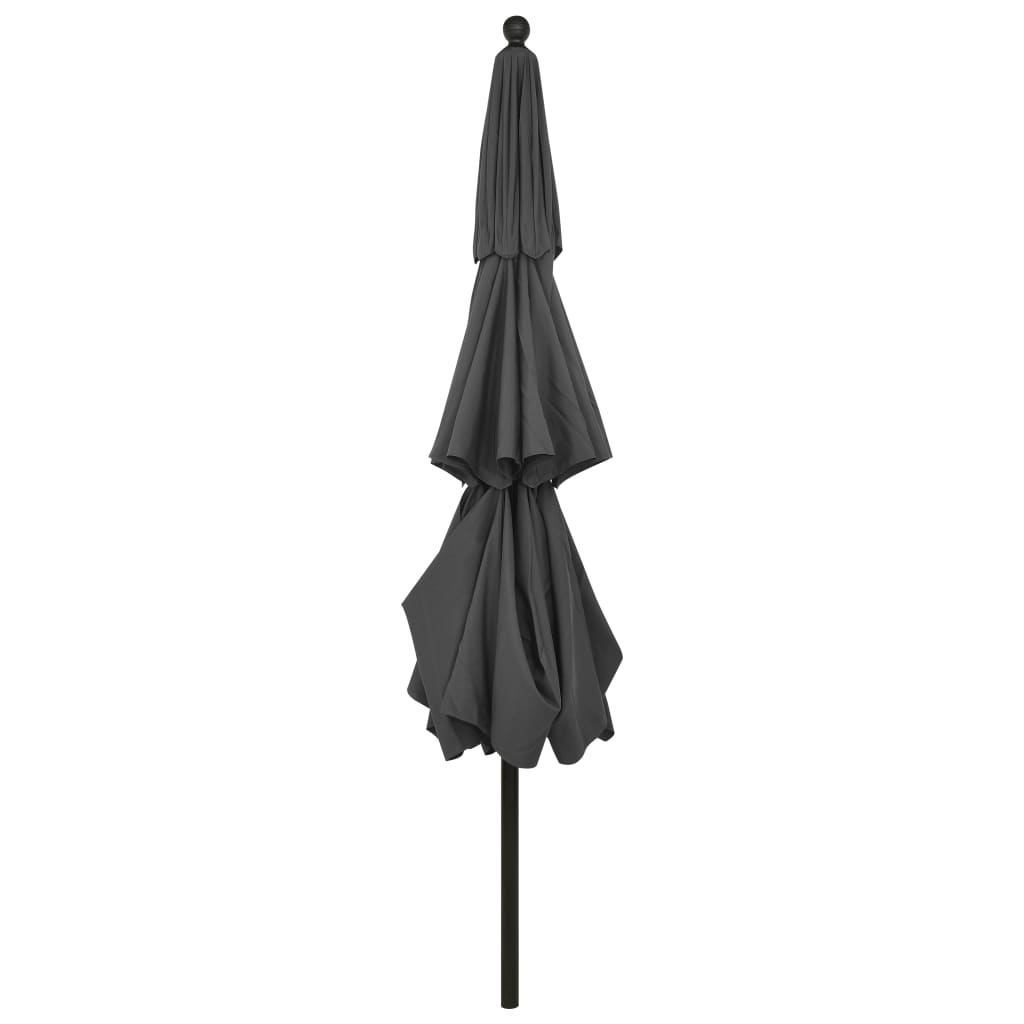 Parasol 3-Laags Met Aluminium Paal 3,5 M Kleurig 3.5 m Antraciet