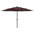 Parasol 3,5 m aluminium paal rood