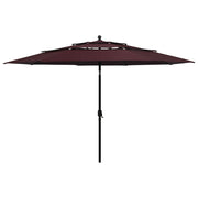 Parasol 3,5 m aluminium paal rood