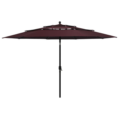 Parasol 3-Laags Met Aluminium Paal 3,5 M 3.5 m