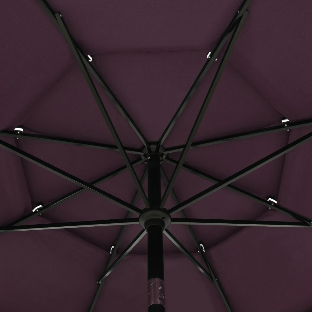 Parasol 3-Laags Met Aluminium Paal 3,5 M 3.5 m