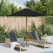 Parasol 150x200 cm zwart houten paal