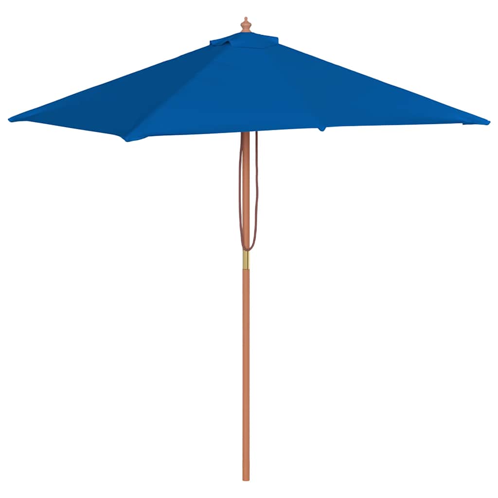 Parasol met houten paal 150x200 cm blauw