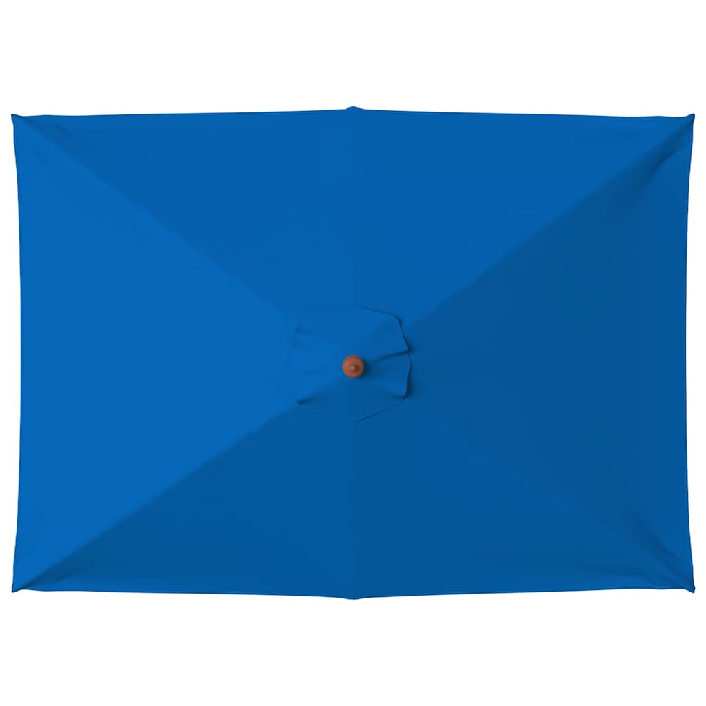 Parasol met houten paal 150x200 cm blauw