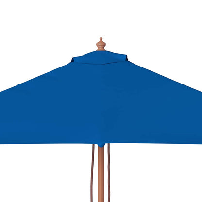 Parasol met houten paal 150x200 cm blauw