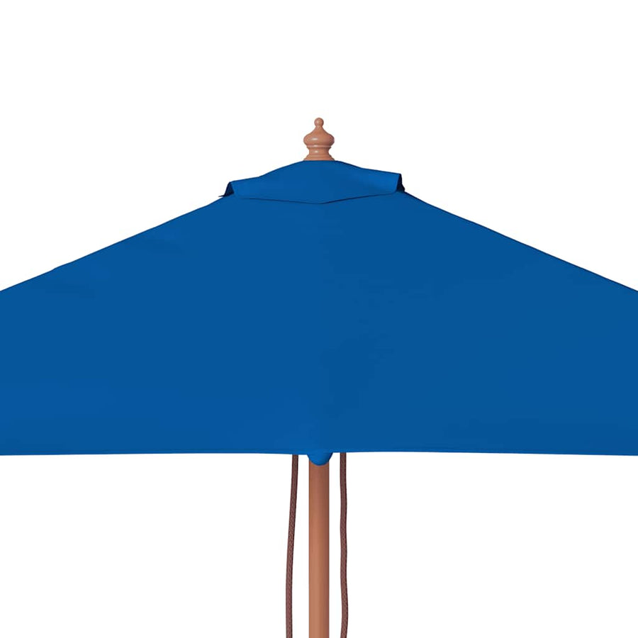 Parasol met houten paal 150x200 cm blauw