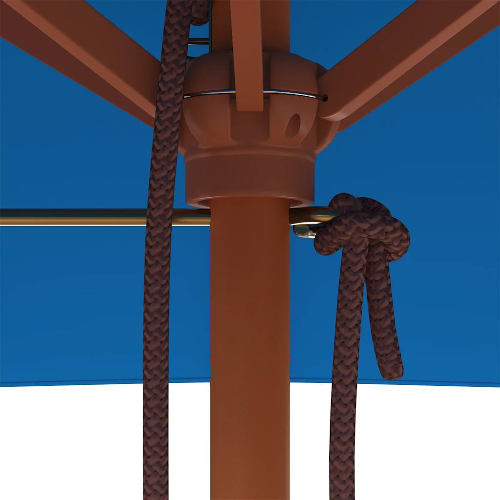 Parasol met houten paal 150x200 cm blauw
