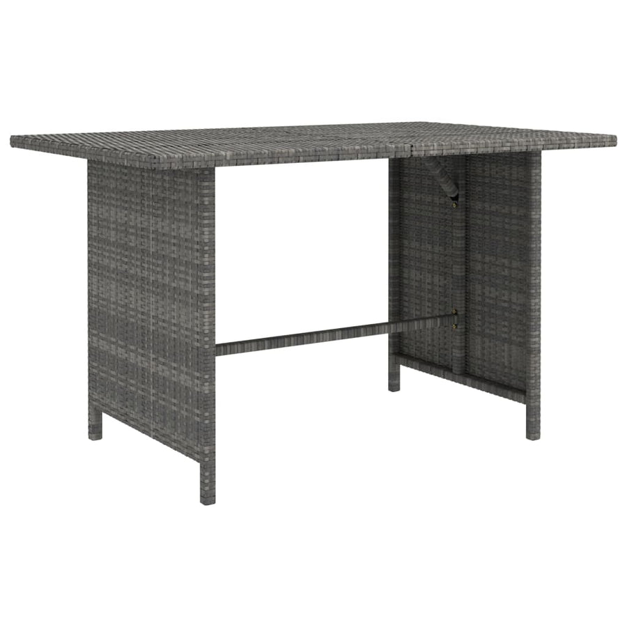 Tuin 0X70X65 Cm Poly Rattan Grijs Tafel
