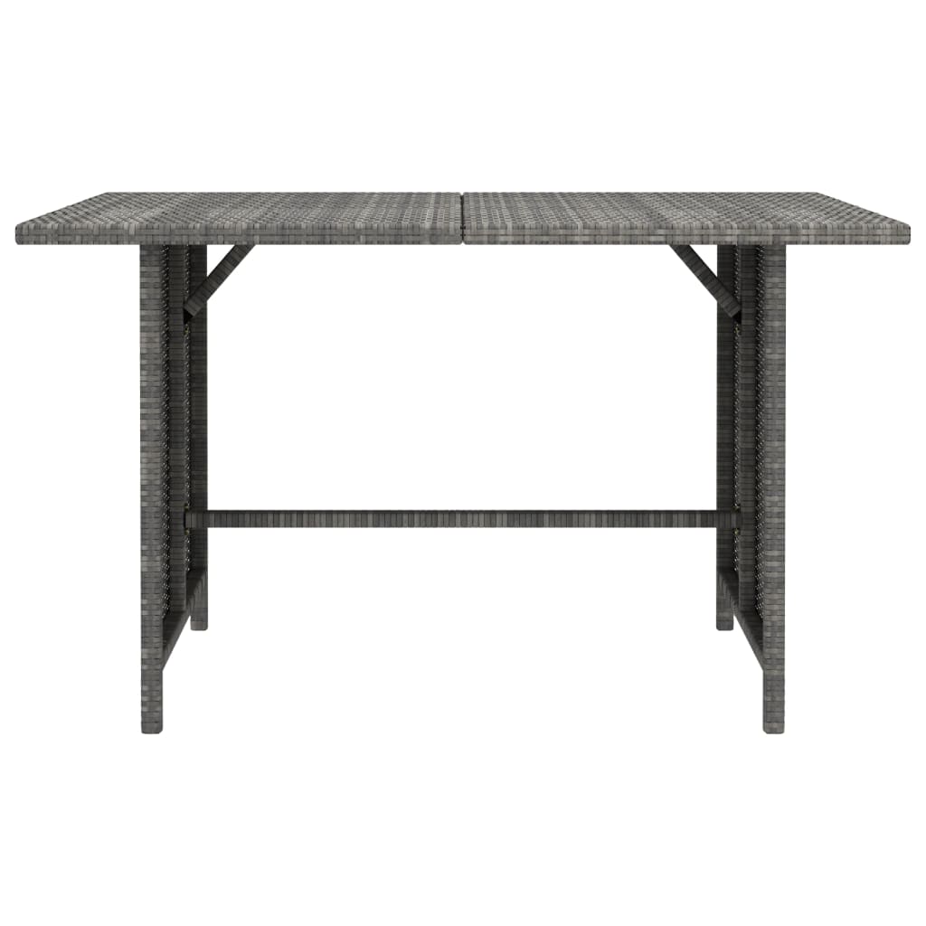 Tuin 0X70X65 Cm Poly Rattan Grijs Tafel