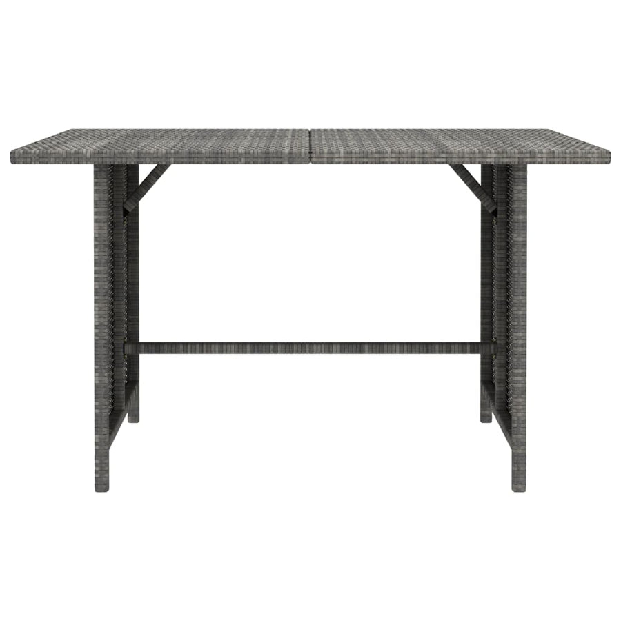 Tuin 0X70X65 Cm Poly Rattan Grijs Tafel