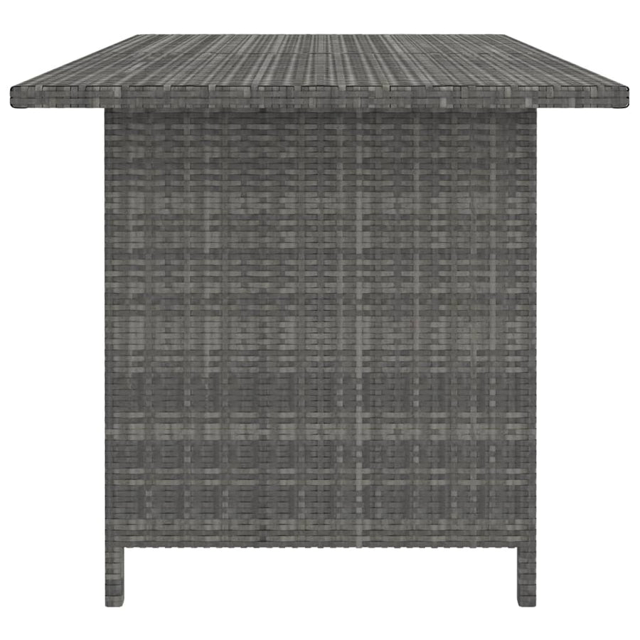 Tuin 0X70X65 Cm Poly Rattan Grijs Tafel