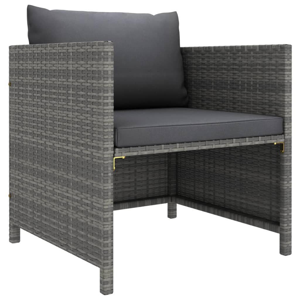 4-Delige Loungeset Met Kussens Poly Rattan 1