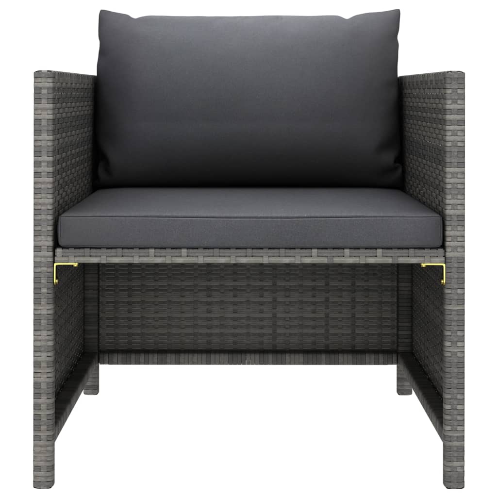 4-Delige Loungeset Met Kussens Poly Rattan 1