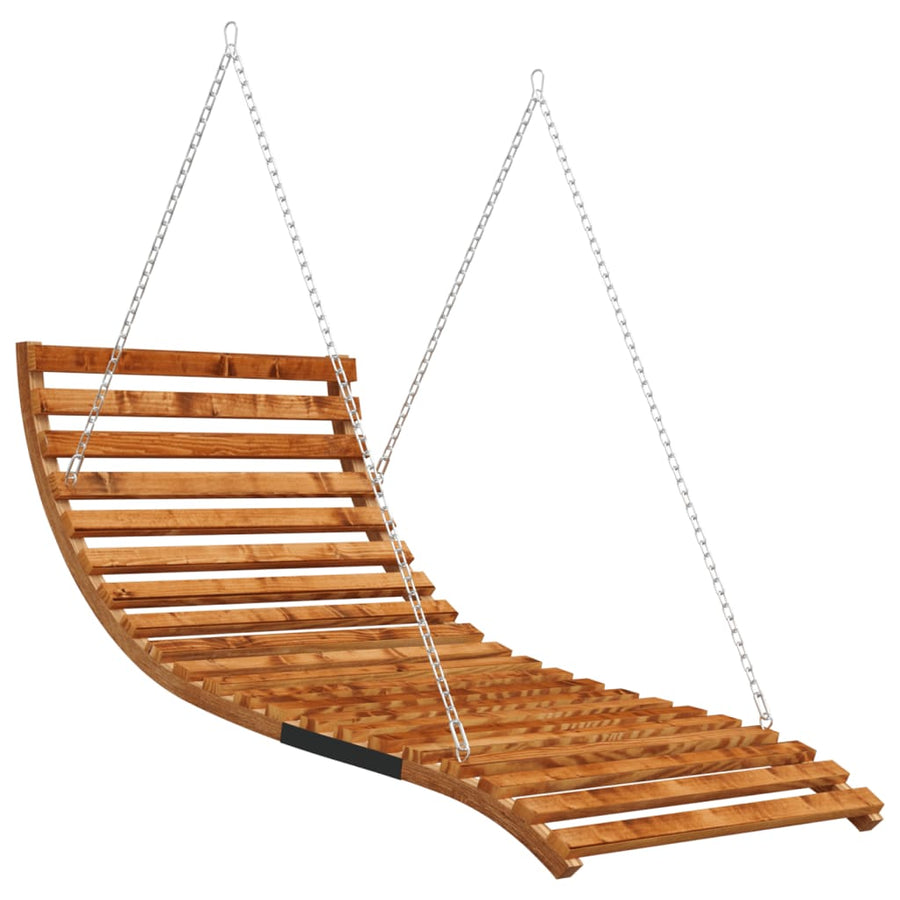Schommelbed 115X147X46 Cm Gebogen Hout Met Teakafwerking