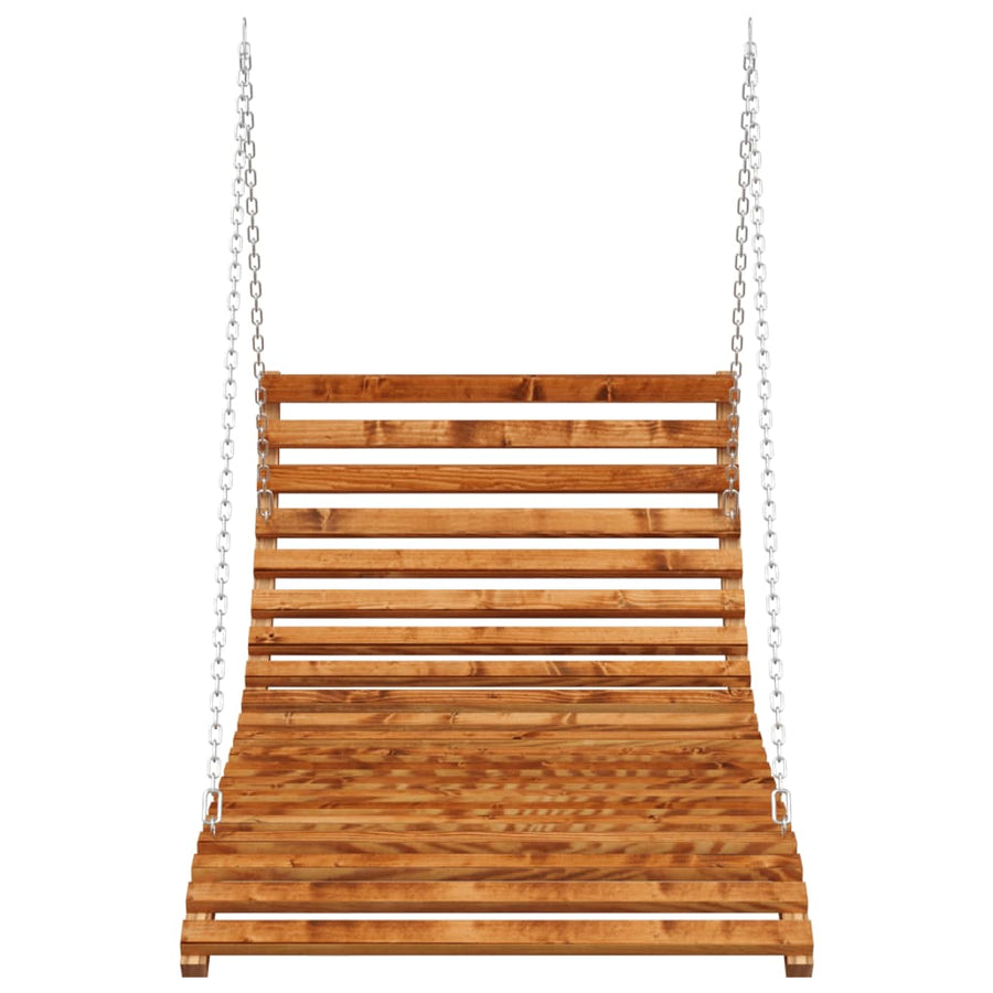Schommelbed 115X147X46 Cm Gebogen Hout Met Teakafwerking