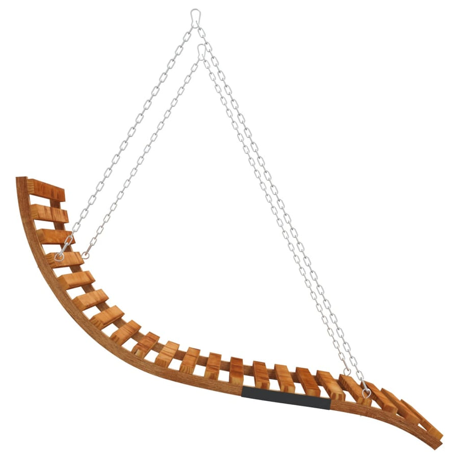 Schommelbed 115X147X46 Cm Gebogen Hout Met Teakafwerking