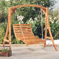 Schommelbed 115x147x46 cm gebogen hout met teakafwerking