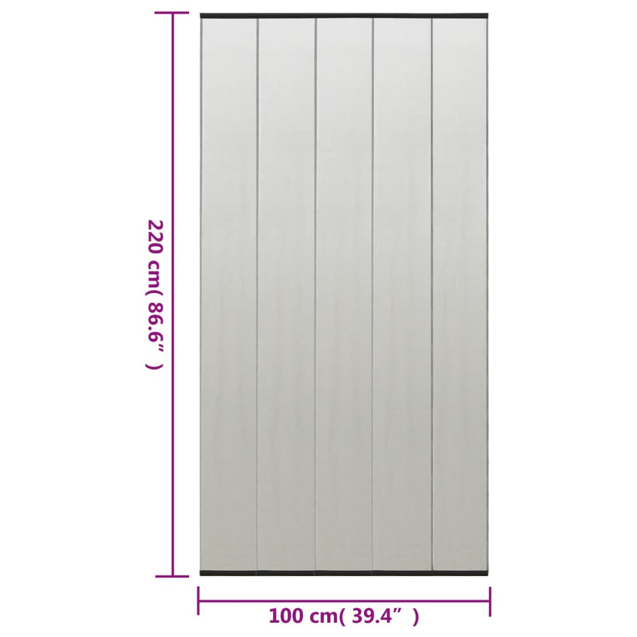 Vliegengordijn 100X220 Cm Polyester Mesh Zwart
