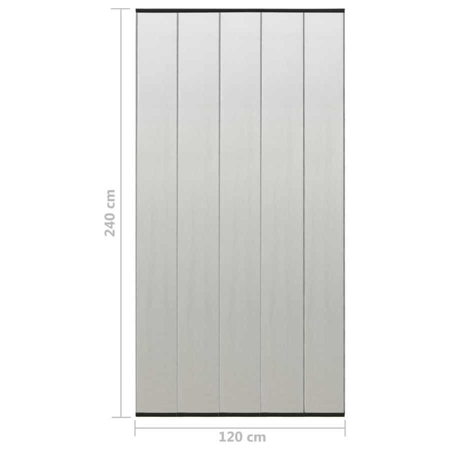 Vliegengordijn 5-Delig Mesh Zwart 120 x 240 cm
