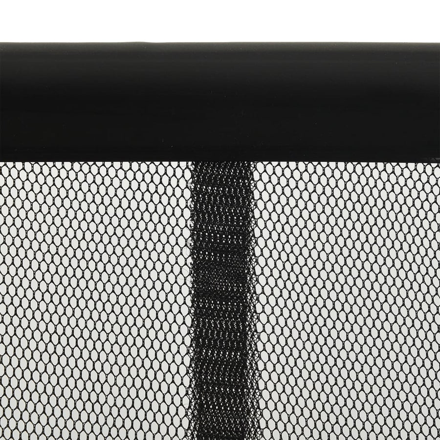 Vliegengordijn 10-Delig Mesh Zwart 240 x 240 cm
