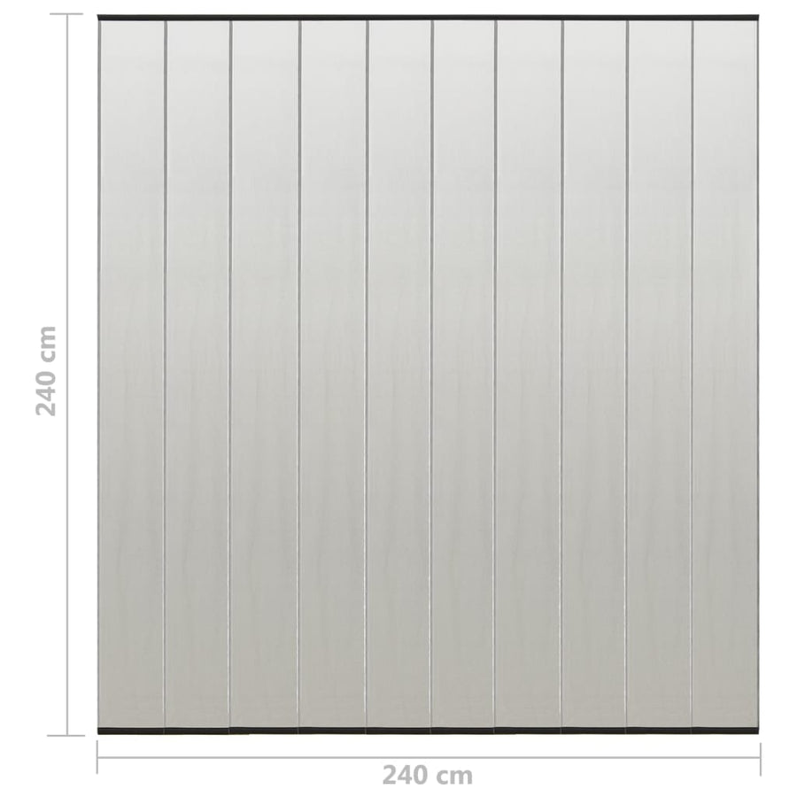 Vliegengordijn 10-Delig Mesh Zwart 240 x 240 cm