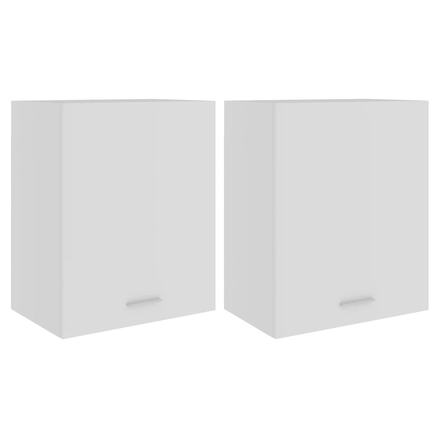 Hangkasten 2 st 50x31x60 cm bewerkt hout wit Hangkast 50 cm 2 st