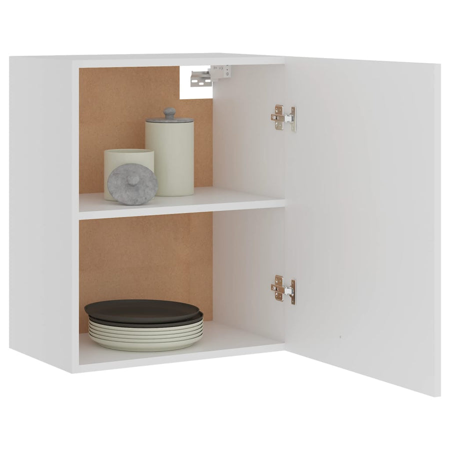 Hangkasten 2 st 50x31x60 cm bewerkt hout wit Hangkast 50 cm 2 st